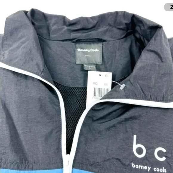 Barney Cools Black Nylon Full Zip Quick Jacket Windbreaker Mens XL NWT - Picture 3 of 3